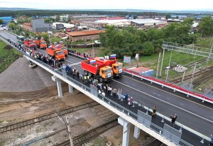 В Иркутске открыто движение по путепроводу на станции Батарейной